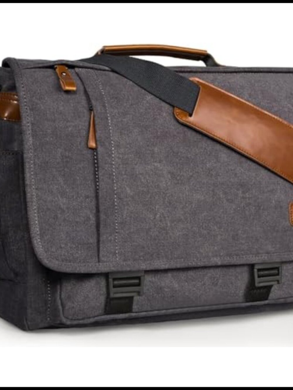 ESTARER Men's Messenger Bag Fits 17-17.3" Laptop Water-Resistant Canvas
